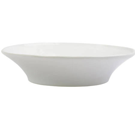 Chroma White 12" Shallow Round Bowl