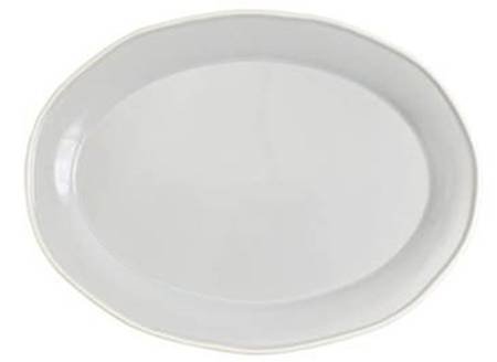Chroma Light Gray 16" Oval Serving Platter