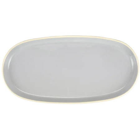 Chroma Light Gray 16" Oval Serving Platter