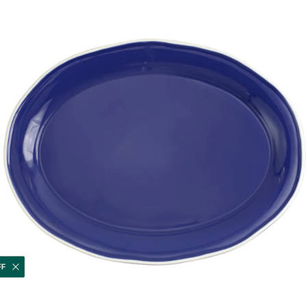 Chroma Blue 16" Oval Serving Platter