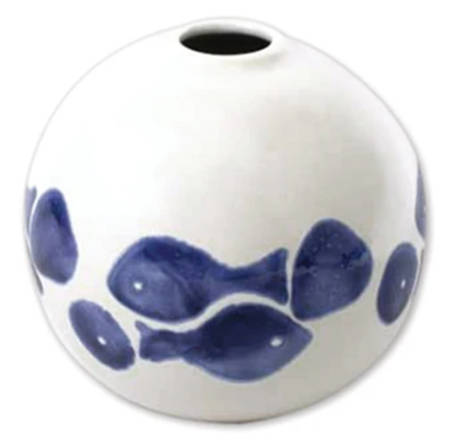 Santorini Fish 5" Vase