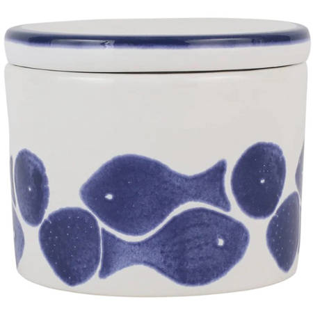 Santorini Fish 4" Round Box & Lid