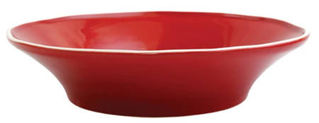 Chroma Red 12" Shallow Round Bowl