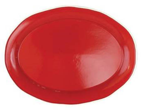 Chroma Red 16" Oval Serving Platter