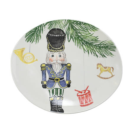 Nutcrackers 15" Oval Serving Platter