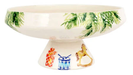 Nutcrackers 13" Large Pedestal Fruit Bowl