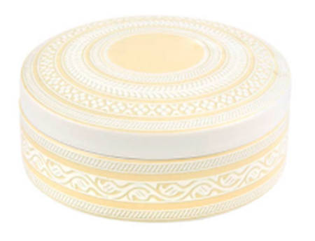 Ivory 4" Round Box & Lid