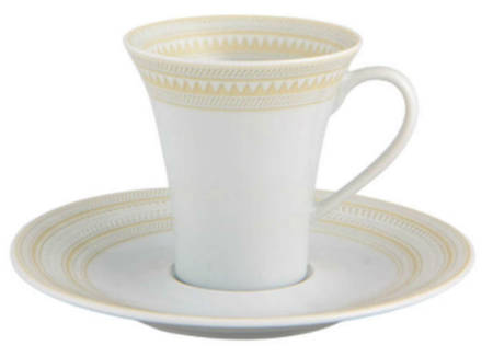 Ivory Flat Demitasse Cup & Saucer Set