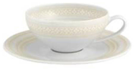 Ivory Flat Cup & Saucer Set