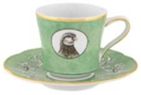 Casa de Alba Flat Demitasse Cup & Saucer Set