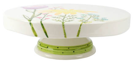 Fiori Di Campo 12" Diameter Pedestal Cake Stand