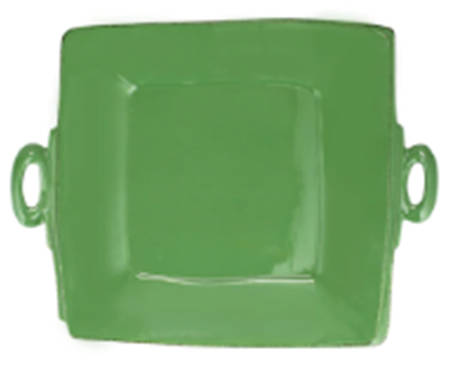 Lastra Green 13" Square Handled Platter