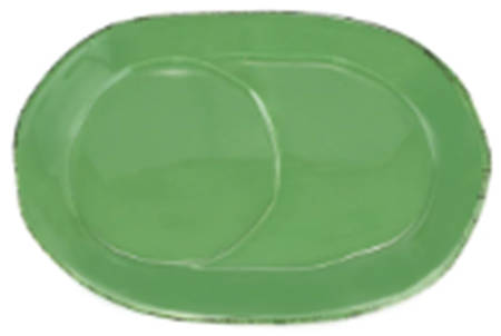 Lastra Green Oval Snack Tray