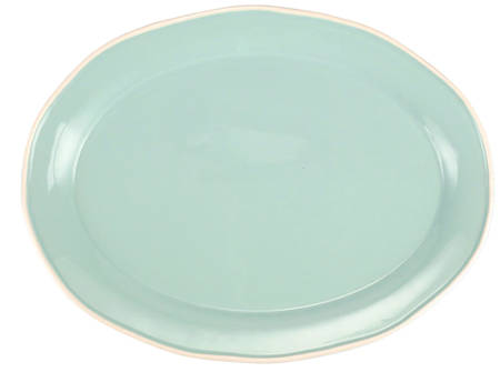 Chroma Aqua 16" Oval Serving Platter