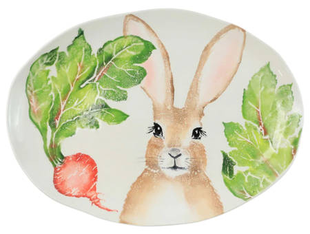 Spring Vegetables 17" Oval Serving Platter