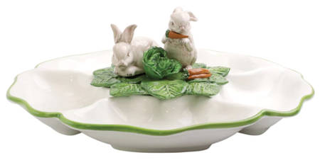 Spring Vegetables 5 Part Round Divided Server