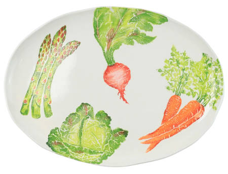 Spring Vegetables 21" Oval Serving Platter