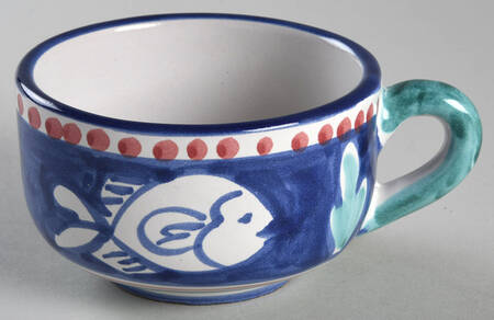 Campagna Fish Blue Flat Cup