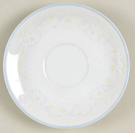 Bridal Bouquet Blue Trim Saucer