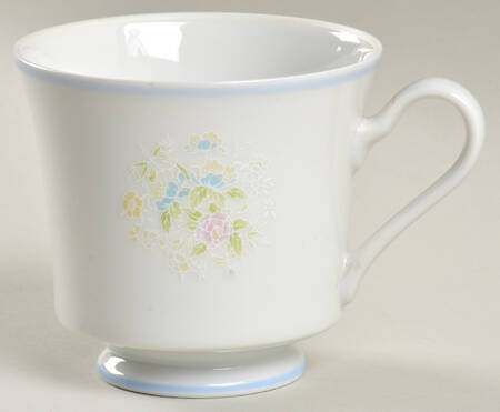 Bridal Bouquet Blue Trim Footed Cup