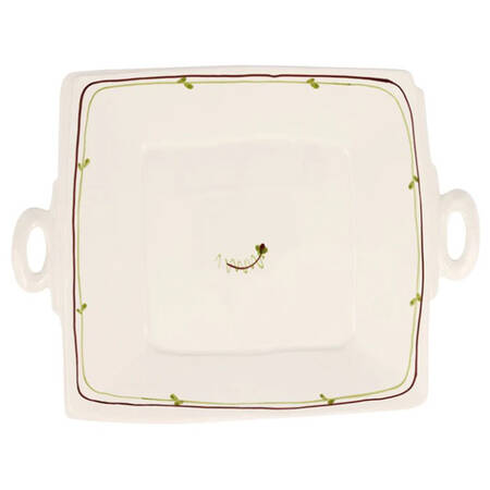 Lastra Fiori de Bosco 13" Square Handled Platter