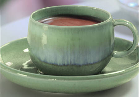 Perlemor Alga Flat Cup & Saucer Set