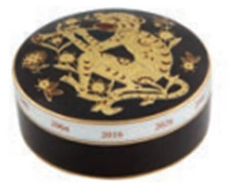 Golden 4" Round Box & Lid