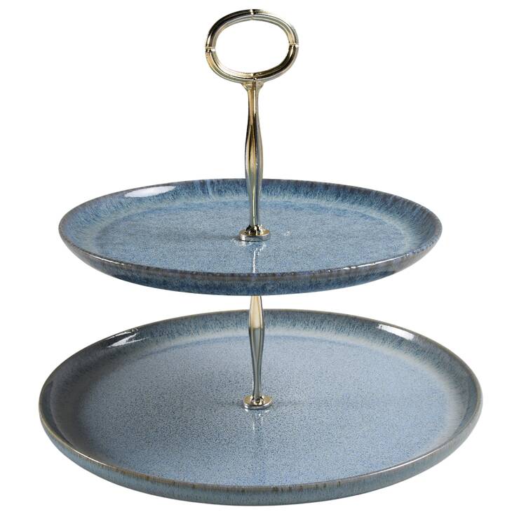 VLA10 6 5/8"-10"  2 Tiered Serving Tray (Dp, Sp) HC