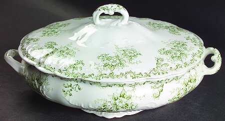 Trentham Green Oval Covered Vegetable