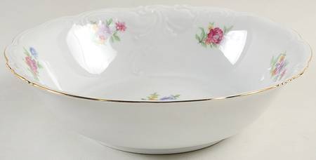 Meissen Flower 9" Round Vegetable Bowl