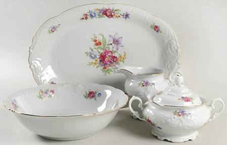 Meissen Flower 5 Piece Hostess Set