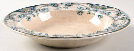 Iris Blue Green (Gold Accents) Round Butter No Lid