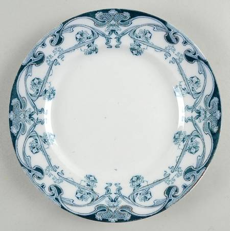 Iris Blue Green (Gold Accents) Luncheon Plate