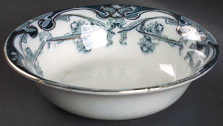 Iris Blue Green (Gold Accents) Coupe Cereal Bowl