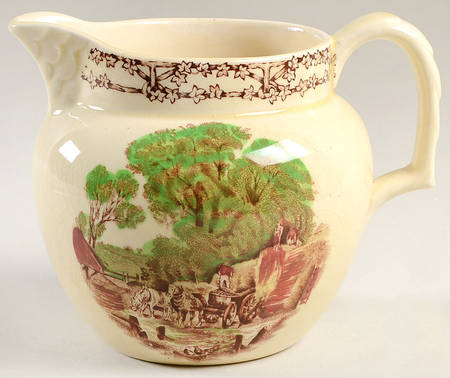 Rural Scenes Brown Multicolor 12 Oz Pitcher