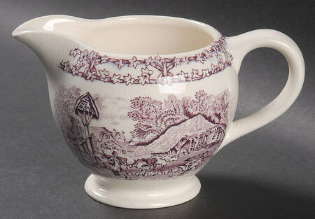 Rural Scenes Purple (Round) Creamer