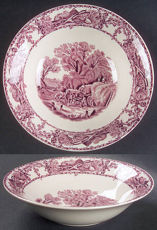 Rural Scenes Purple (Round) Coupe Cereal Bowl