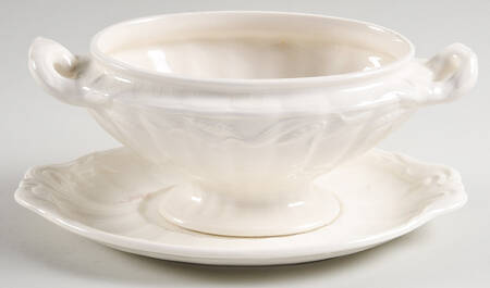 Wheat Sauce Boat & Underplate No Lid by Arthur J Wilkinson