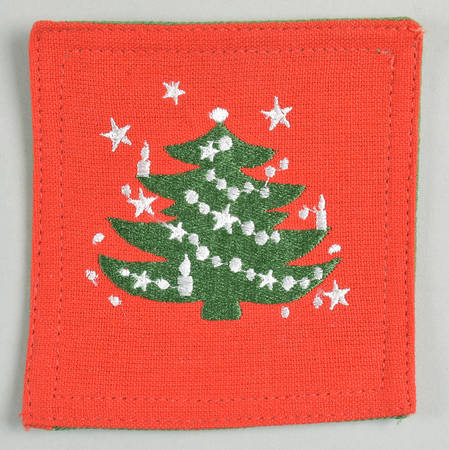 Christmas Tree Cloth Coaster