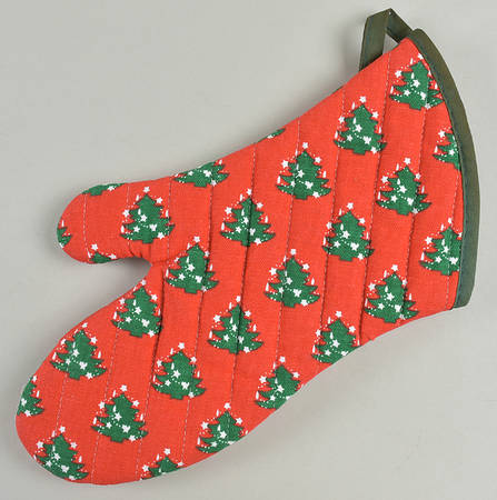 Christmas Tree Cloth Oven Mitt
