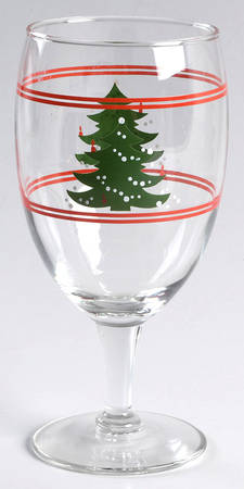 Christmas Tree Glassware Goblet