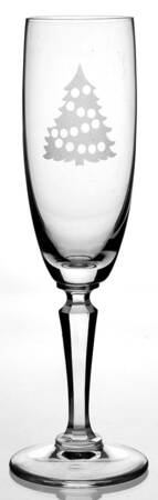 Christmas Tree Glassware Champagne Flute