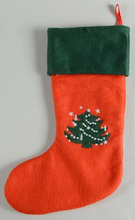 Christmas Tree Cloth Stocking