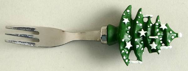 Christmas Tree Pickle Fork
