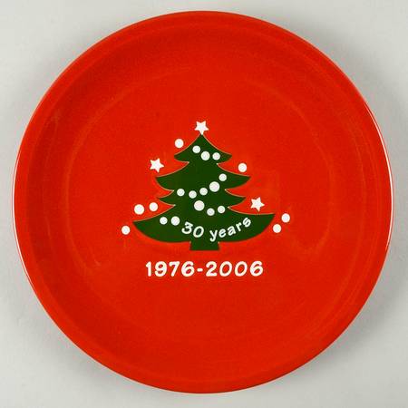 Christmas Tree 30th Anniversary Commemorative Dinner Plate