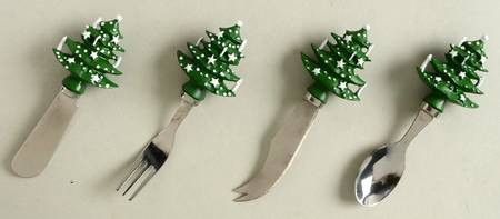 Christmas Tree (4 Pice) Hors d'oeuvres Hostess Set