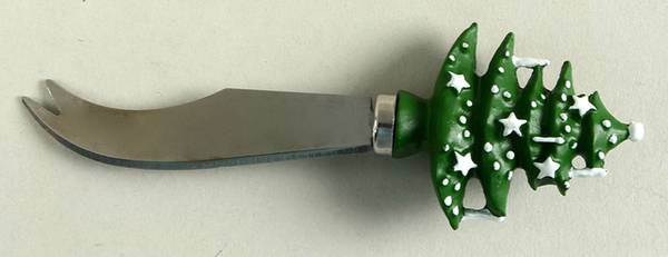 Christmas Tree Cheese Knife with Stainless Blade