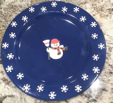 Snowman Dinner Plate