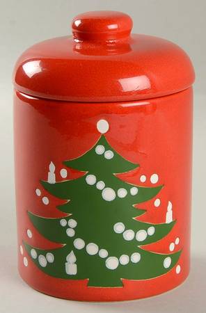 Christmas Tree 3" Storage Jar & Lid