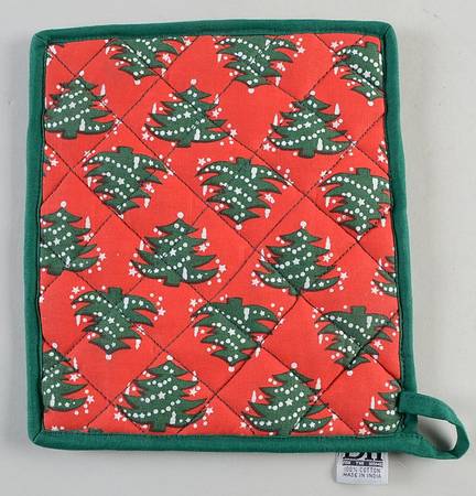 Christmas Tree Cloth Potholder